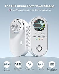 5-in-1 Carbon Monoxide Detectors, Natural Gas Leak