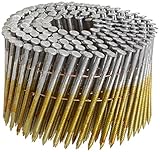 Hitachi 12707H 3-Inch x 0.120 Ring 2.4M Hot-Dipped Galvanized Round-Head Wire Coil Framing Nails, 2400-Pack