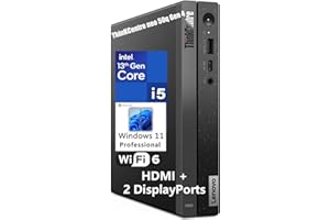 Lenovo ThinKCentre neo 50q Gen 4 Tiny 1L Business Mini Desktop Computer, 13th Gen Intel 8-Core i5-13420H (Beat i7-1355U), 32GB DDR4 RAM, 1TB PCIe SSD, 2 DisplayPorts, WiFi 6, Win 11 Pro, Vent-Hear