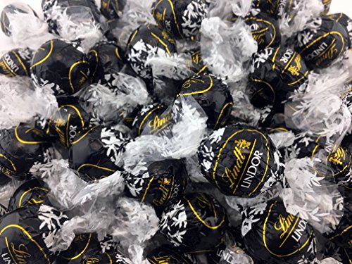 Lindt LINDOR 60% Extra Dark Chocolate Truffles, Black Wrap (Pack of 2 Pounds)