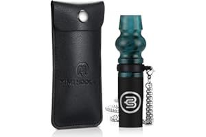 MY YIMI HOOKAH Yimi Hookah® Mouthpiece Luxury Resuable Resin Shisha Mouth Tips with Lanyard PU Bag (Glow in Dark-Green)