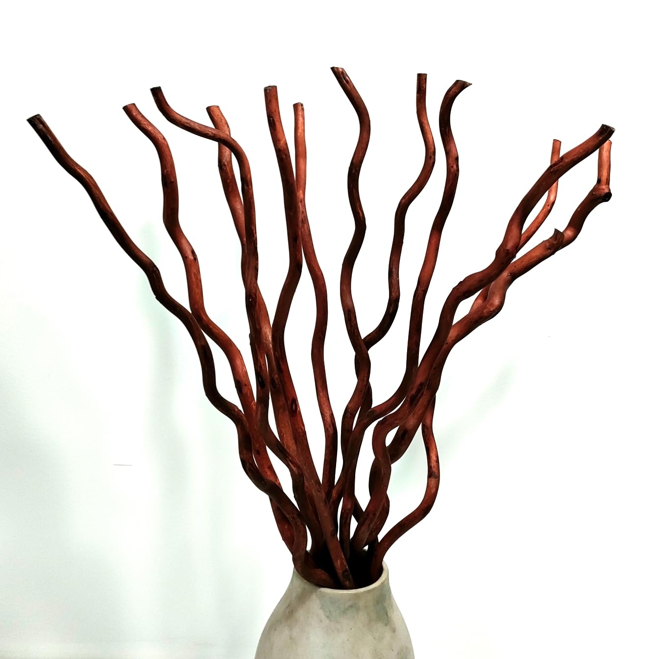 Photo 1 of 14-15 Pcs Dried Curly Willow Branches, 21-23 Inch Natural Dried Plants Decorative Branches Sticks for DIY Crafts, Vases Wedding Home Décor, Brown