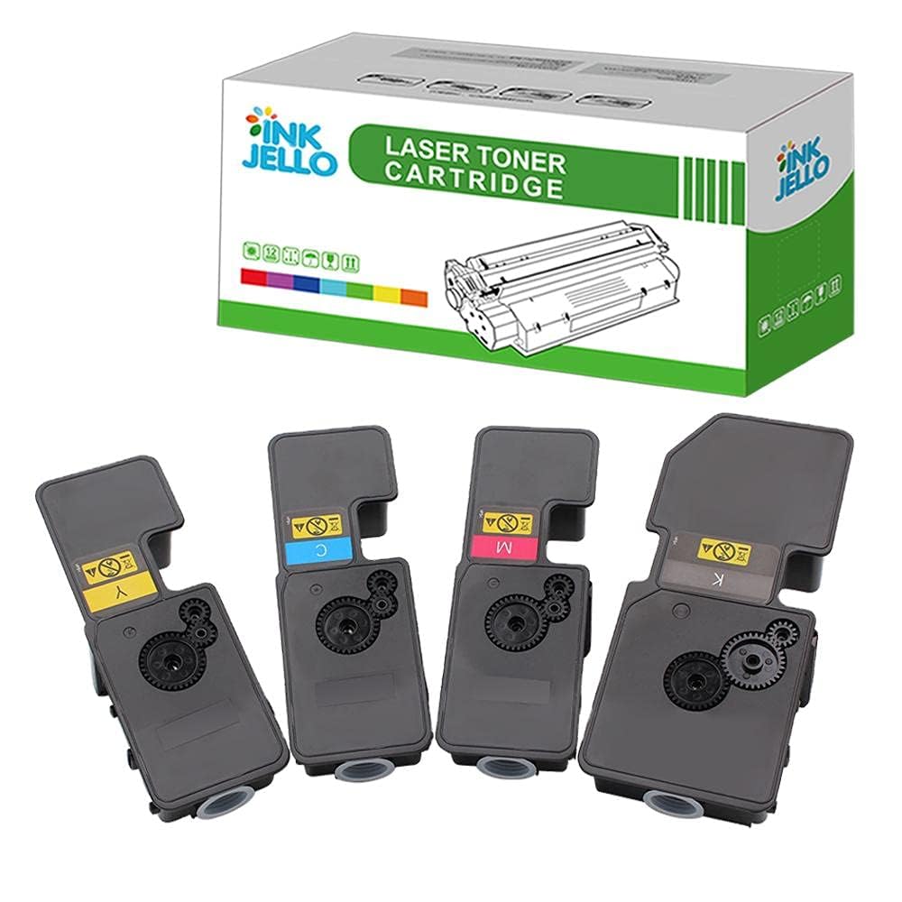 InkJello Compatible Toner Cartridge Replacement for Kyocera ECOSYS M5526cdn M5526cdw P5026cdn P5026cdw TK5240 (Black/Cyan/Magenta/Yellow, 4-Pack)