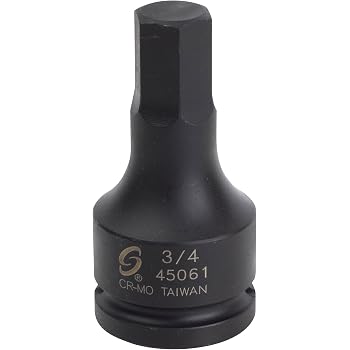Sunex 450722 Schlag-Steckschlüssel – 3/4-Zoll Antrieb, 22 Mm Sechskant, Aus Chrom-Molybdän-Stahl