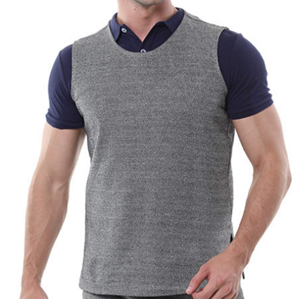 Level 5 Protective Vest Safety Protection Cut Resistant Anti Slash Crew Neck Short Sleeve Vest Safety Accessories Stitch Protection Vest (L)