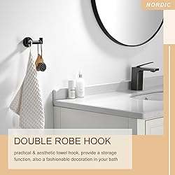 APLusee Double Robe Towel Hook, Stainless Steel