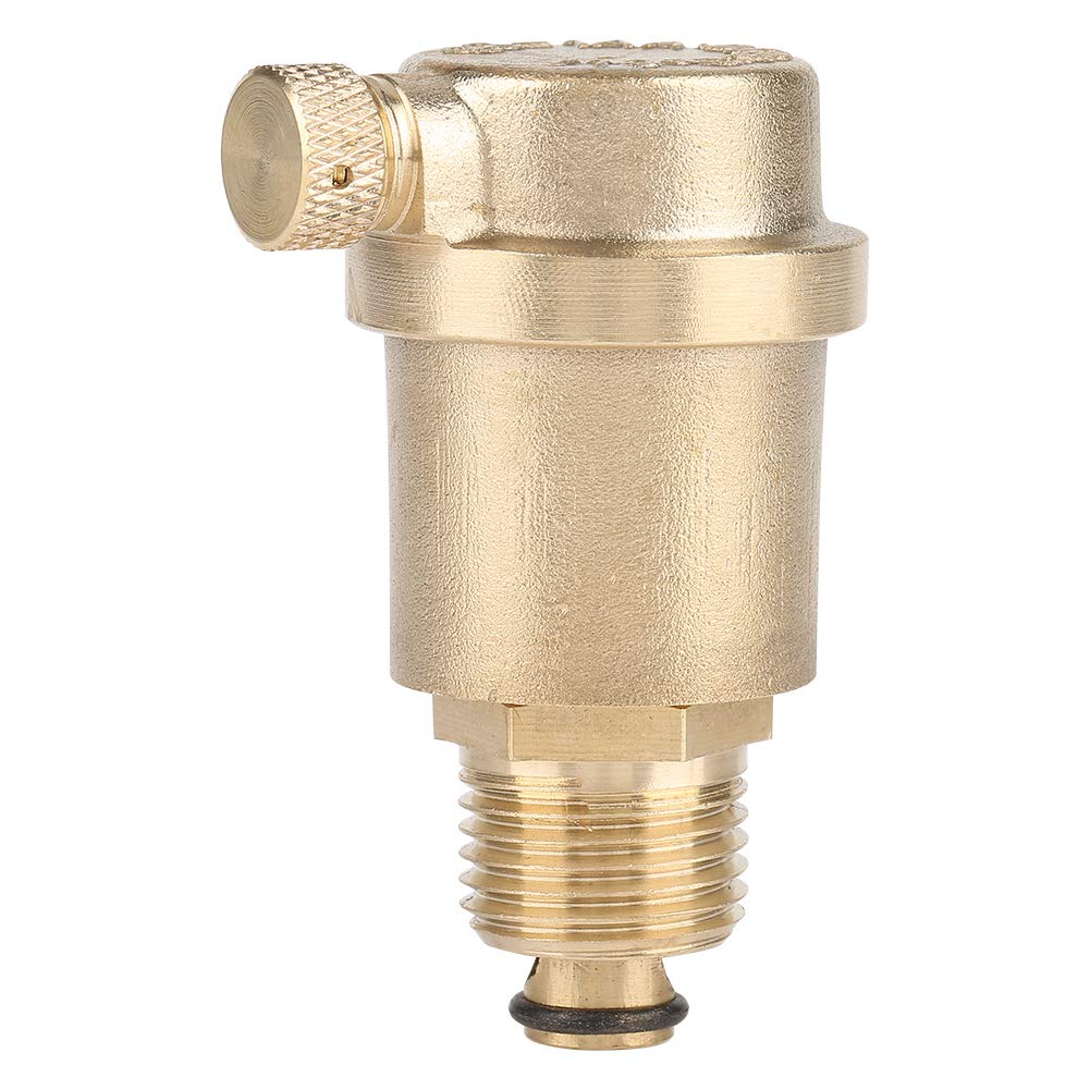 Akozon Air Release Valve, DN15 G1/2 Brass Automatic Air Vent Valve for Solar Water Heater Pressure Relief