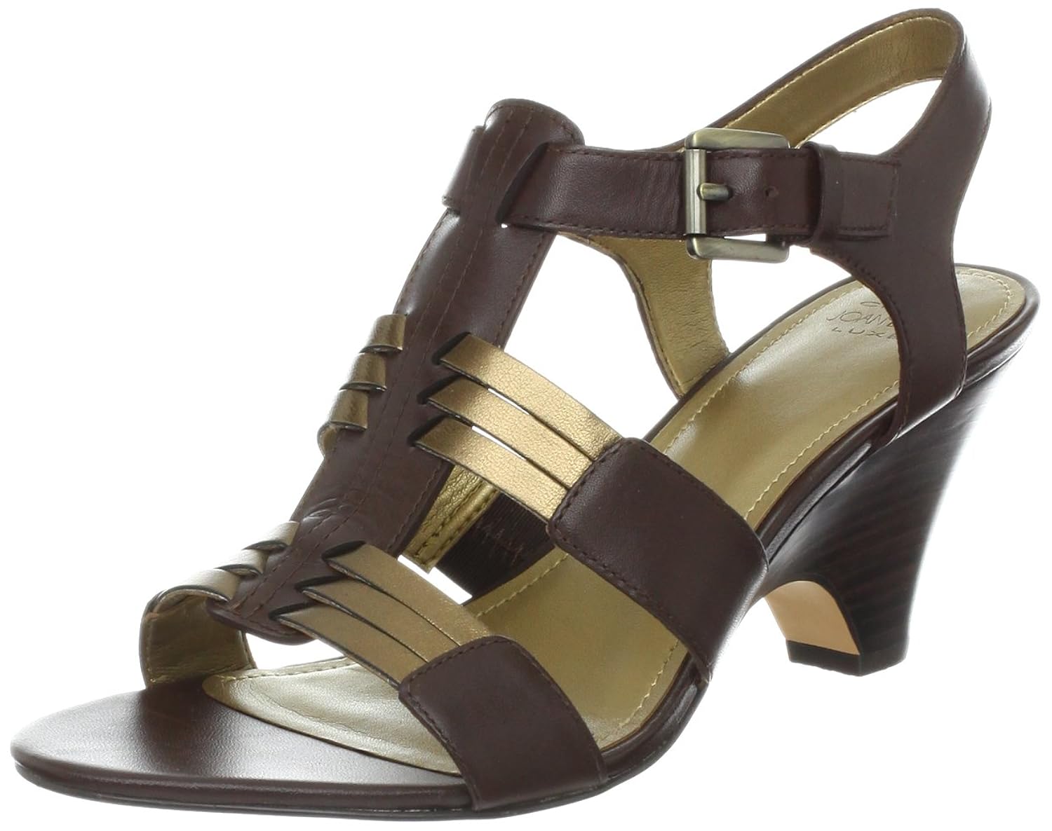 Amazon.com | Circa Joan & David Women's Nadeena Wedge Sandal, Dark Brown/Bronze, 10.5 M US 
