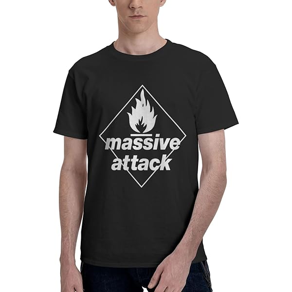 Amazon.com: Massive Attack Logo T-Shirt Small Grey