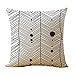 WOMHOPE Set of 4 Colorful Geometric Throw Pillow Covers Decorative Burlap Toss Pillowcases Square Cushion Cases 18 x 18 Inch for Living Room,Couch,Bed (Brown (Set of 4 pcs))