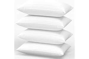 Favocama Pillows Standard Size Set of 4 Hotel Collection Bed Pillow for Sleeping Pillows 4 Pack for Back, Stomach or Side Sleepers Soft and Supportive Washable Pillows for Bedroom