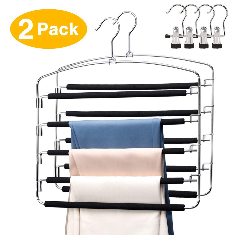 Grucce MAWA KH2 Salvaspazio Per Pantaloni – 10 Pezzi, Rivestimento Antiscivolo, Larghezza 35 Cm, Made In Germany