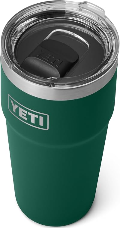 YETI Rambler 20 oz Stackable Cup with MagSlider Lid Black Forest Green