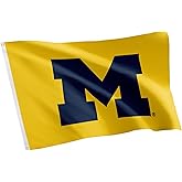 Desert Cactus University of Michigan Flag - 3 x 5 Feet UM Wolverines Banner, Indoor/Outdoor Durable Fabric Display(Design 2)
