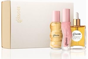 Gisou Honey Gloss On The Go Travel Set, Wildflower Honey Hair Perfume, Watermelon Sugar Lip Oil, Hair Oil, Shine-Boosting