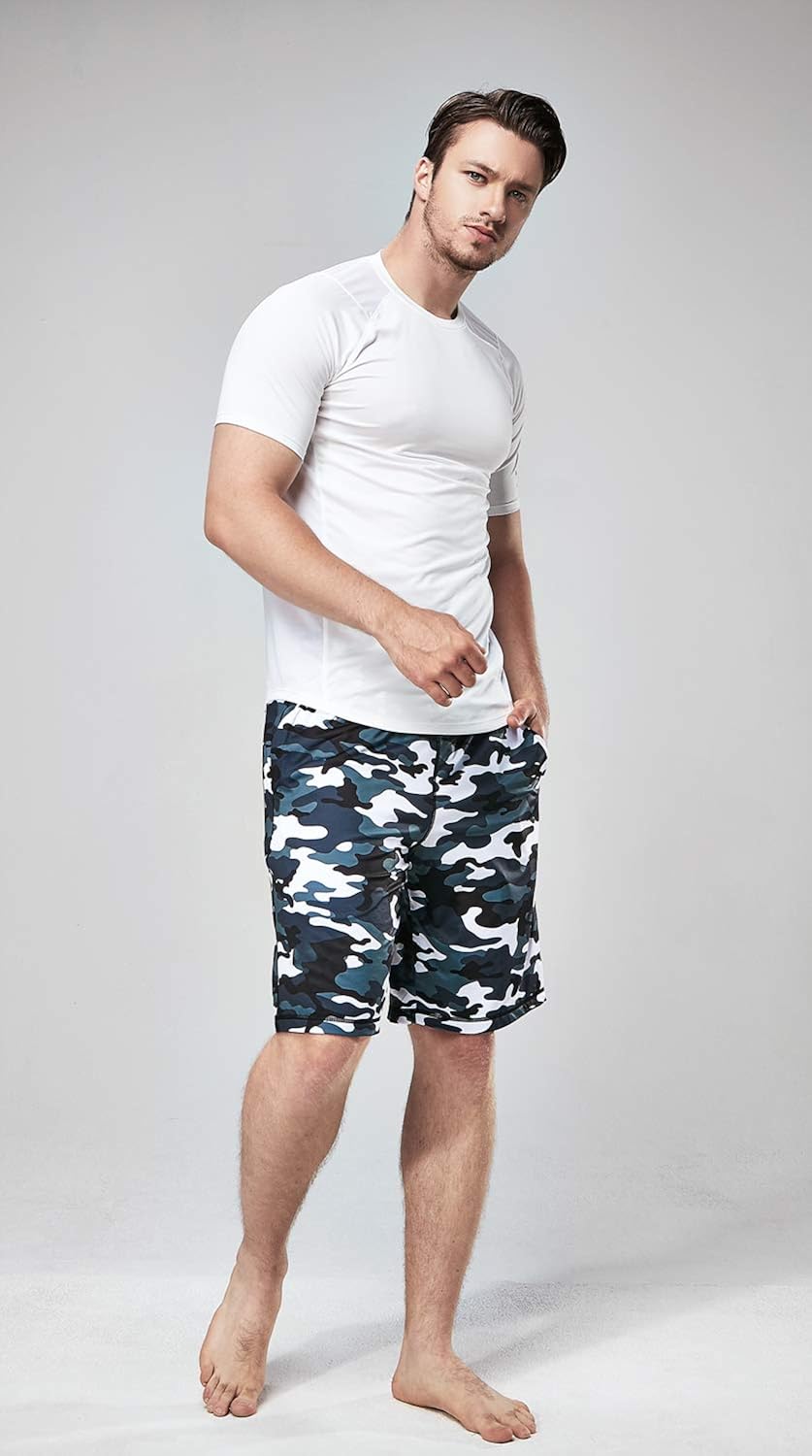 DEVOPS Men's 2-Pack Loose-Fit 10" Workout Gym Shorts with Pockets: Clothing