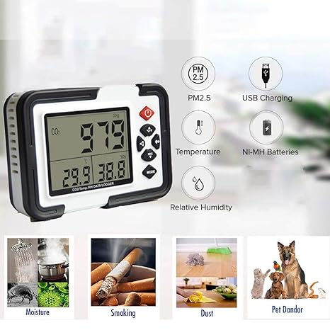 Detector de Aire Monitor de Calidad del Aire Medidor de ...