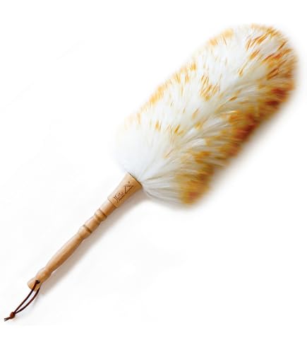Plumero De Lana De Cordero Extensible Hasta 190 Cm - Incluye Cabezal De Repuesto - Suave, Lavable, No Raya - Ideal Para Techos Y Superficies Delicadas