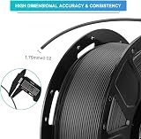 Creality 1.75mm Ender PLA Filament 2.2lbs Black No-Tangling +/-0.02mm view 3
