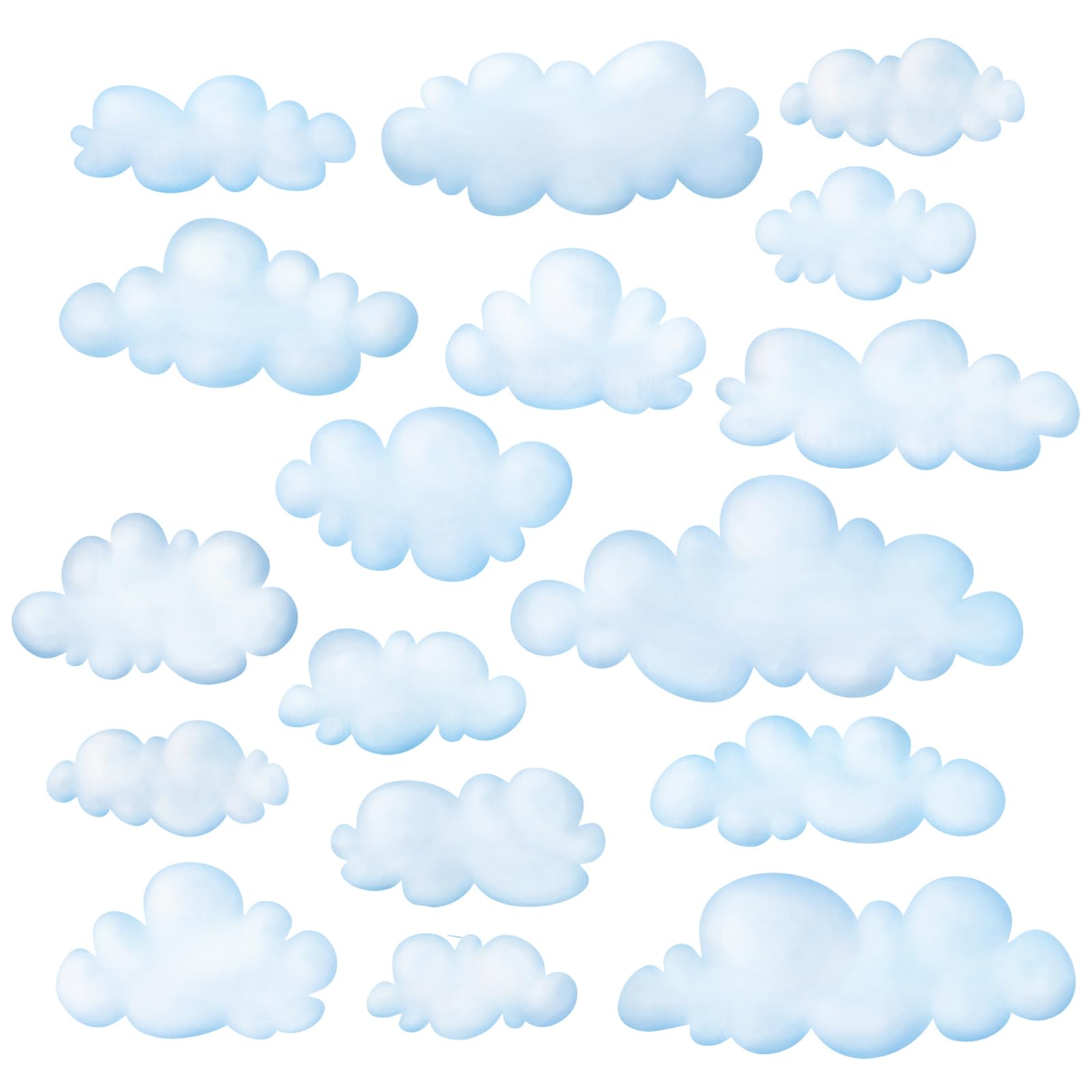 DECOWALL DS-8030 Clouds (Small) Kids Wall Stickers Decals Peel and Stick Removable for Nursery Bedroom Living Room Art murals Decorations