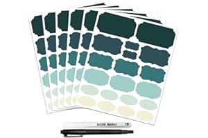 Labels for Food Containers 120Pcs Removable Waterproof Write-on Kitchen Label Stickers for Jars Bottles Bins and Home Storage