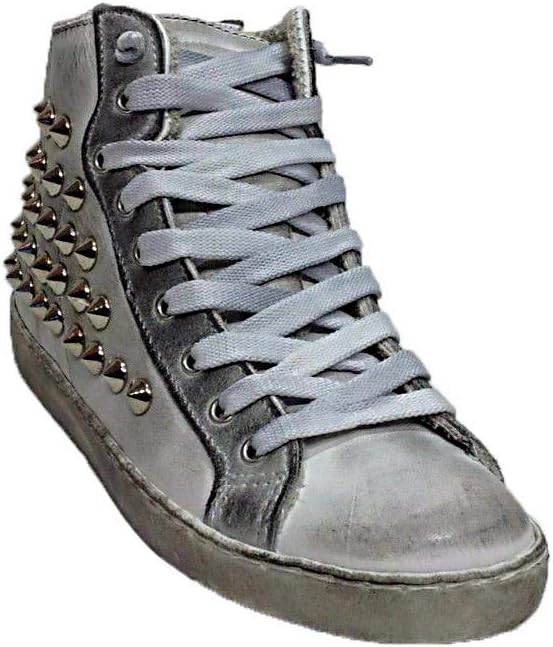 SCARPE UOMO SNEAKERS Alte Eco Pelle Nero Lacci Borchie Stivali Nuove Zero81  k36U EUR 36,00 - PicClick IT
