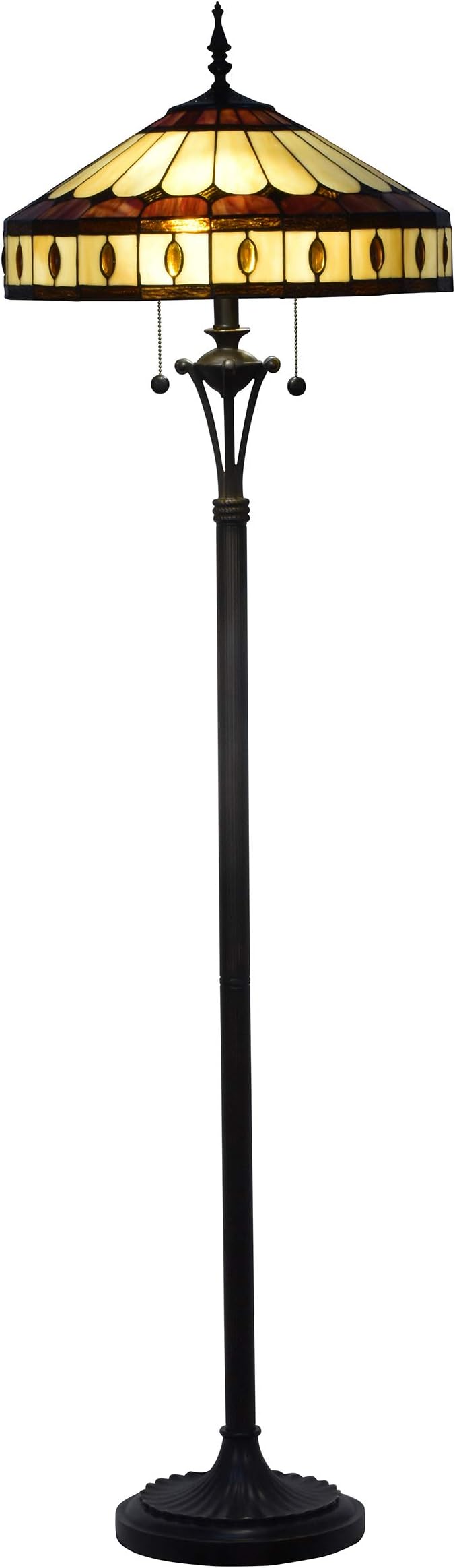 Dale Tiffany STF16117 Julio Tiffany Floor Lamp, Antique Bronze