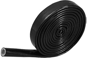 Motoforti 5/8" ID x 10FT Heat Shielded Fire Sleeve Silicone Coated Fiberglass Tape for Automotive Hose Lines Wires Electrical