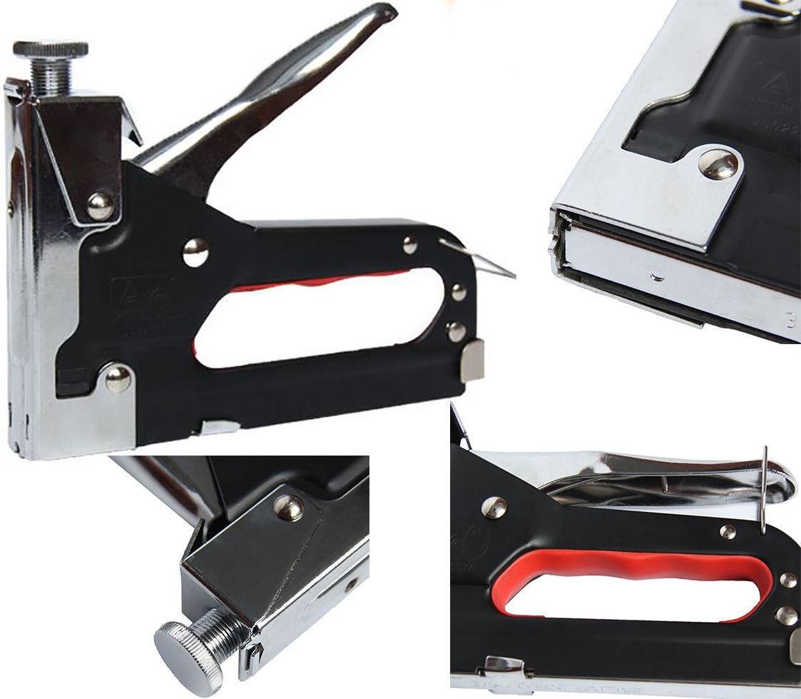 HK Online Heavy Duty 3 Way Staple Nail Gun with Smiley Face Magnet