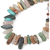 BEADIA Natural Multicolor Agate Irregular Teardrop Stone Beads 0.4"-1.2" Loose Semi Gemstone Beads for Jewelry Making 15 Inch/Strand