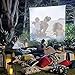 120” 16:9 Portable Lycra/Spandex Video Projector Display Movie Screen DJ Screen.Complete Kit Includes 4.7’x8.7’ Stretch Fabric&Hardware for Home Cinema Indoor Outdoor Back Yard Movie Front&Rear Screen