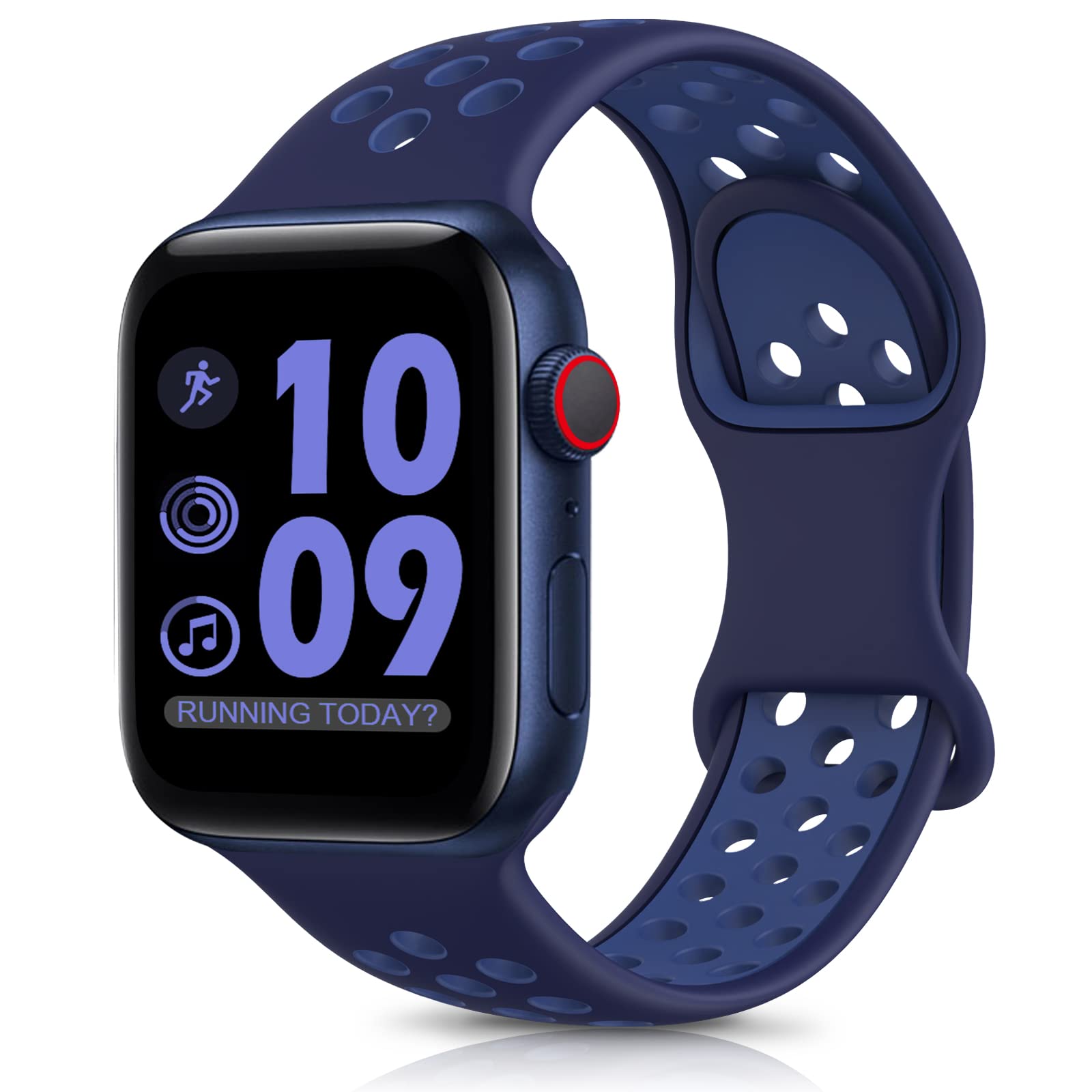 DigiHero Sport Straps Compatible with Apple Watch Straps 44mm 46mm 42mm 40mm 45mm 41mm 38mm 49mm Women Men, Breathable Soft Silicone for iWatch Series 11 10 9 8 7 6 5 4, Ultra SE 3 2 1