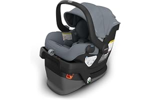 UPPAbaby Mesa V3 Infant Car Seat - Easy Installation + SmartSecure Technology - Attaches to Stroller | Base + Infant Insert Included - Callum (Stone Blue)