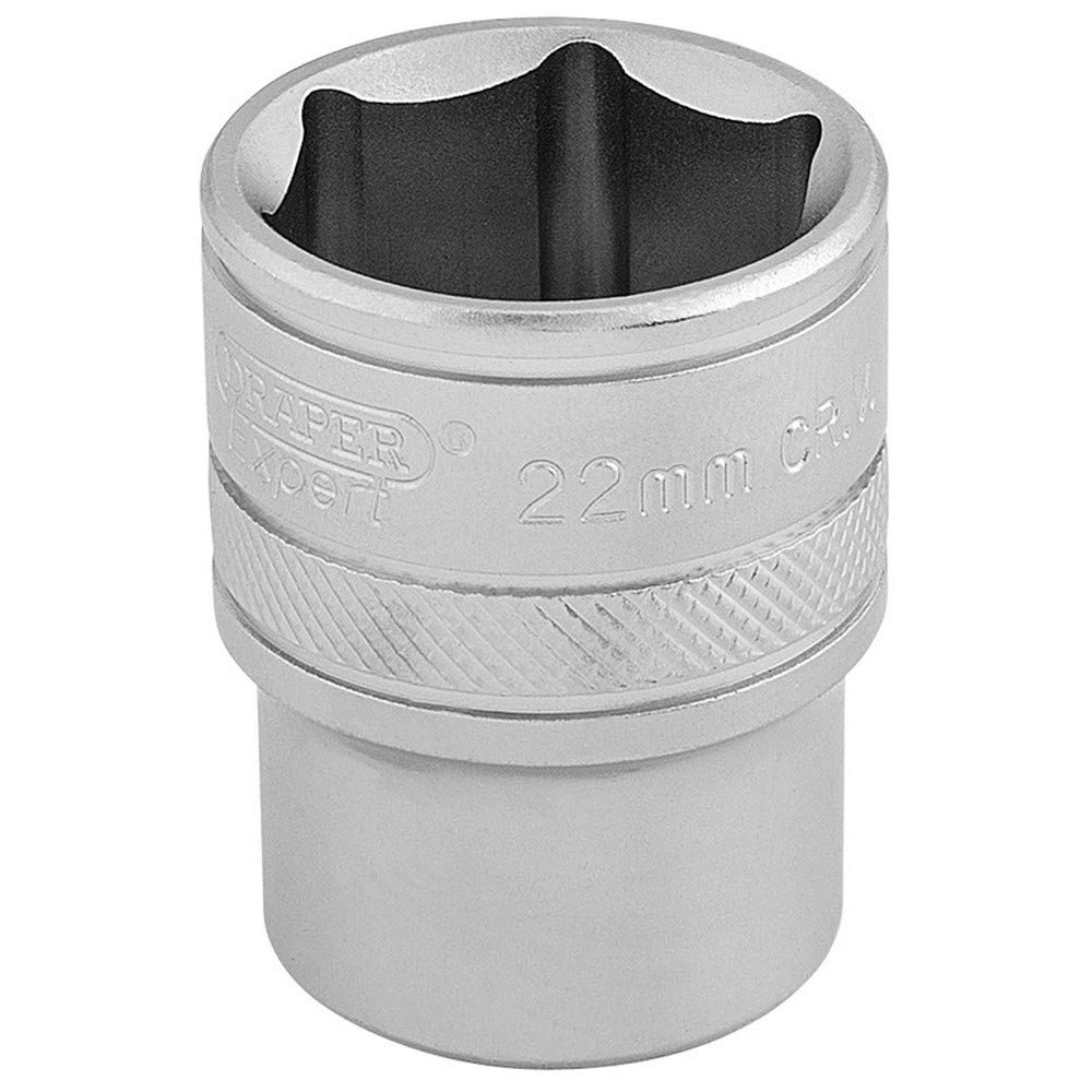 Draper 16613 1/2" Square Drive 6 Point Socket, 22mm Size