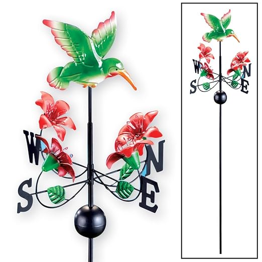 Colibrí y flores forma de gallo juego, Verde: Amazon.es: Jardín