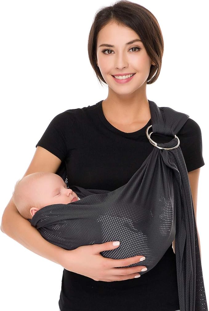 CUBY Breathable Baby Carrier，Adjustable Ring Sling and Mesh Fabric