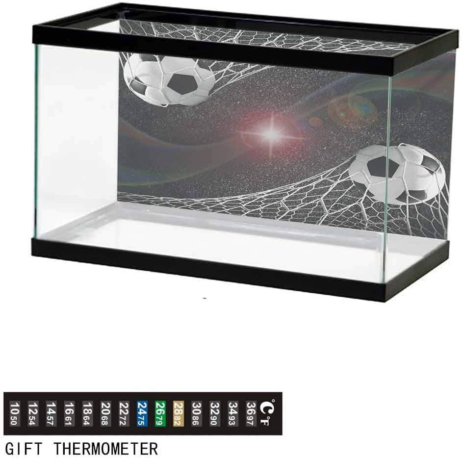 wwwhsl Aquarium Background,Poster Fish Tank Background,Retro Style Kitsch Sport Shoes in Background Culture Graphic Print Underwater Poster Fish Tank Wall Decorations Sticker