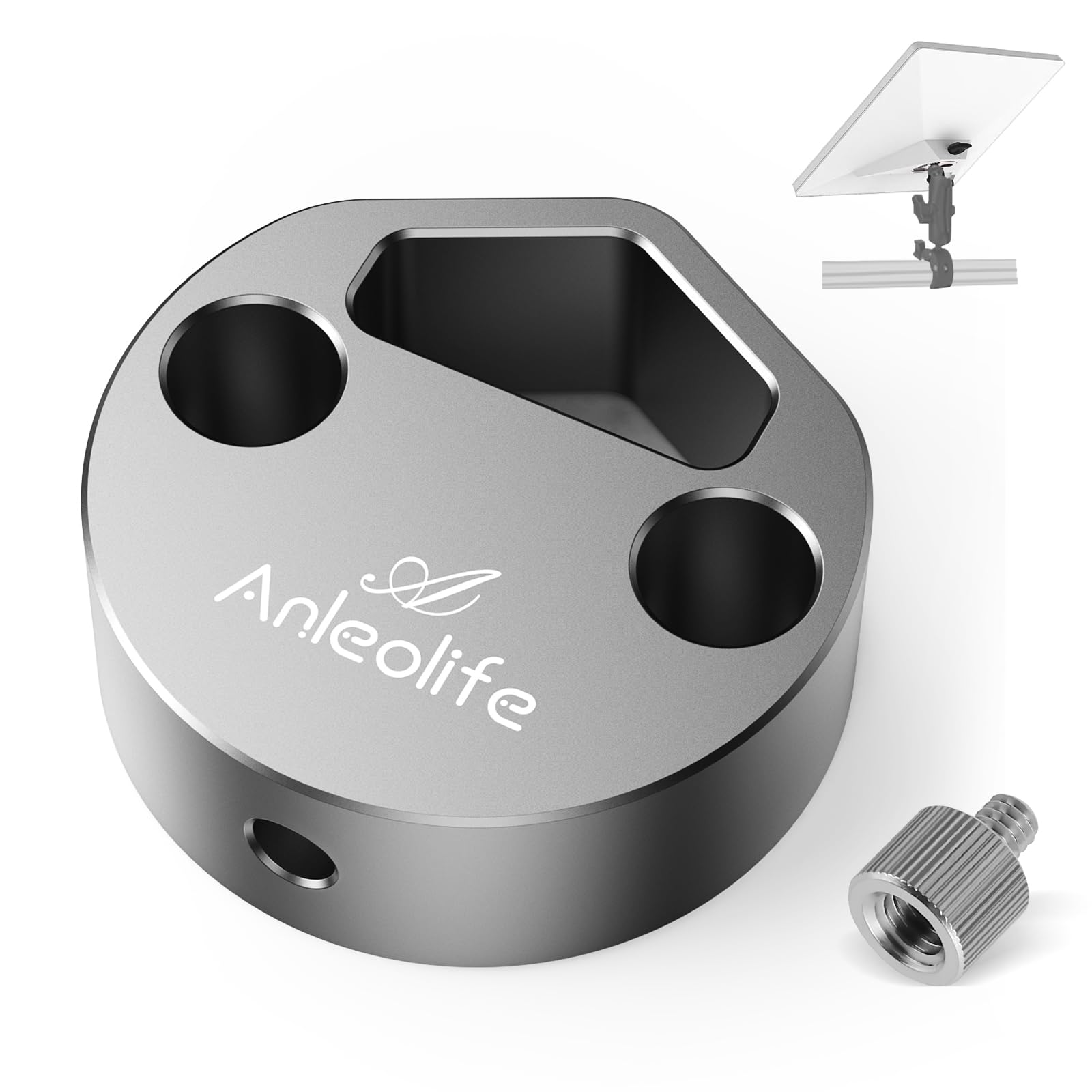 Photo 1 of Starlink Mini Tripod Adapter - Aluminum Alloy Tripod Mount Adapter for Starlink Mini, 1/4"-20 and 3/8"-16 Threaded, Compatible with Old Version of Starlink Mini Pipe Adapter