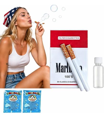 COCEQUC 10 Pcs Fake Cigarette Bubbles Blower,Mini Bubble Blower Sticks,Novelty Bubble Makers Stress Relief Women Men Gifts for Parties, Birthdays, and Festivals : Toys & Games
