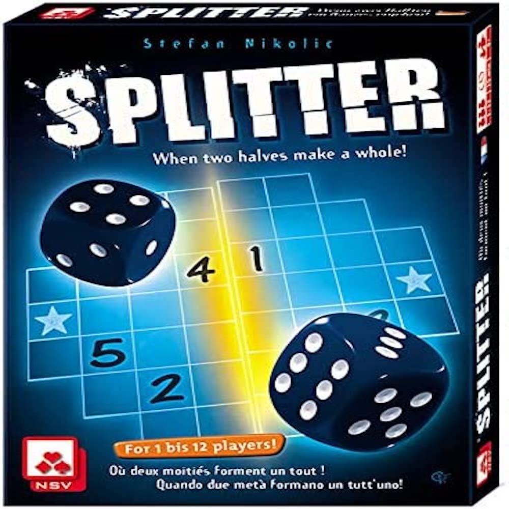 NSV | Splitter | Board Game | Ages 8+ | 1-12 Players | 15 Minutes Playing Time