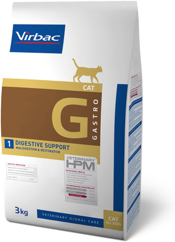Virbac Veterinary HPM Cat Digestive Support Food 3 kg Bag, Size S