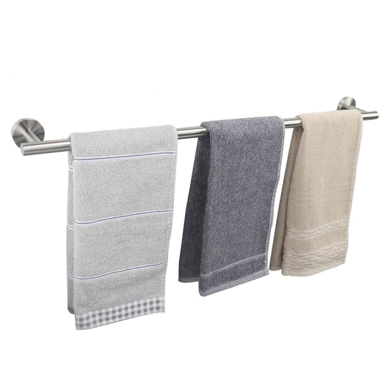 TocTen Bath Towel Bar - Thicken SUS304 Stainless Steel Bathroom Towel Holder, Towel Rod for Bathroom Heavy Duty Wall Mounted Towel Rack Hanger (30IN, Brushed Nickel)