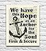 We Have This Hope As an Anchor for the Soul, Hebrews 6:19, Christian Unframed Reproduction Art Print, Vintage Bible Verse Scripture Wall and Home Decor Poster, Inspirational Gift, 8x10 inches