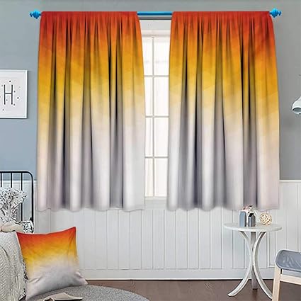 Amazon Com Anhounine Geometric Blackout Curtain Ombre Geometric