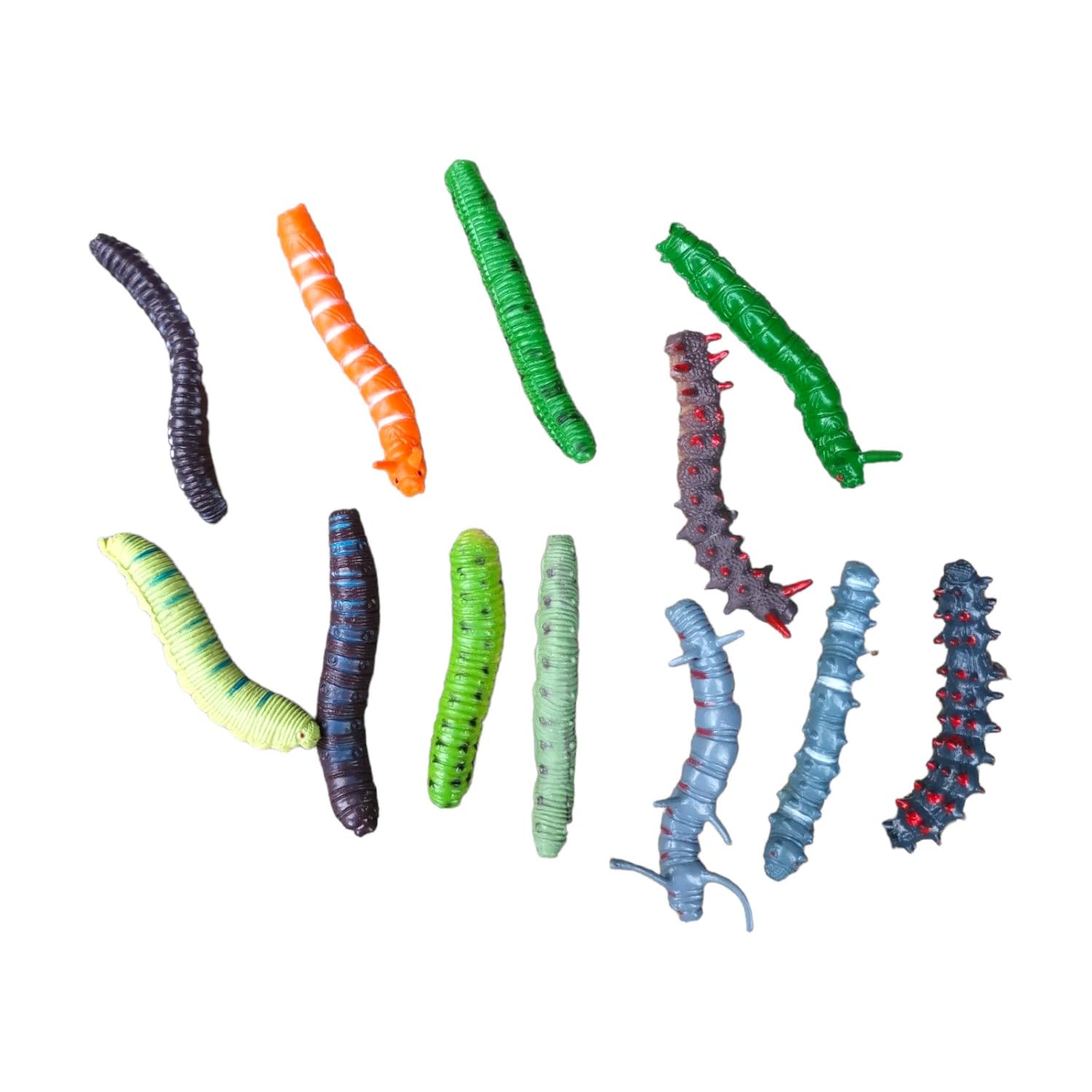 AKORD Plastic Twisty Worm Educational Party Favours Tricks Pack of 12 Multi-colour