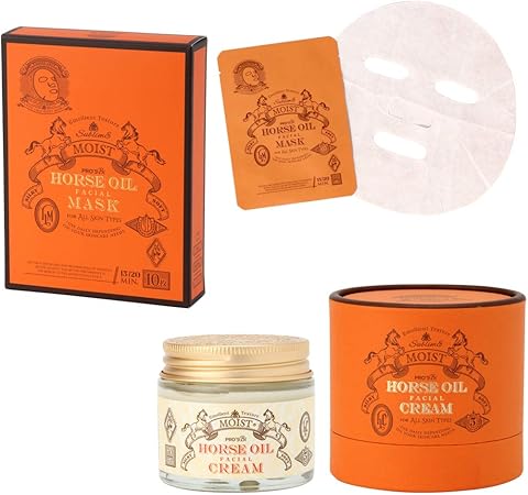 Amazon プロズビ 馬油 フェイシャルクリーム シートマスク セット 馬油クリーム 保湿クリーム フェイスクリーム ボディ クリーム スキンクリーム バーユ マーユ 顔 体 全身 フェイス フェイシャル ボディ 保湿 クリーム シートパック フェイスパック シート