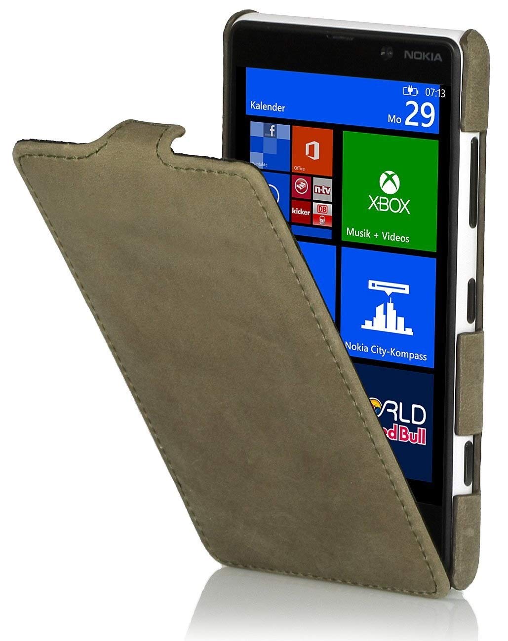 StilGut Ultraslim Leather Case for Nokia Lumia 820 Old Style Lawn Green โ image 1
