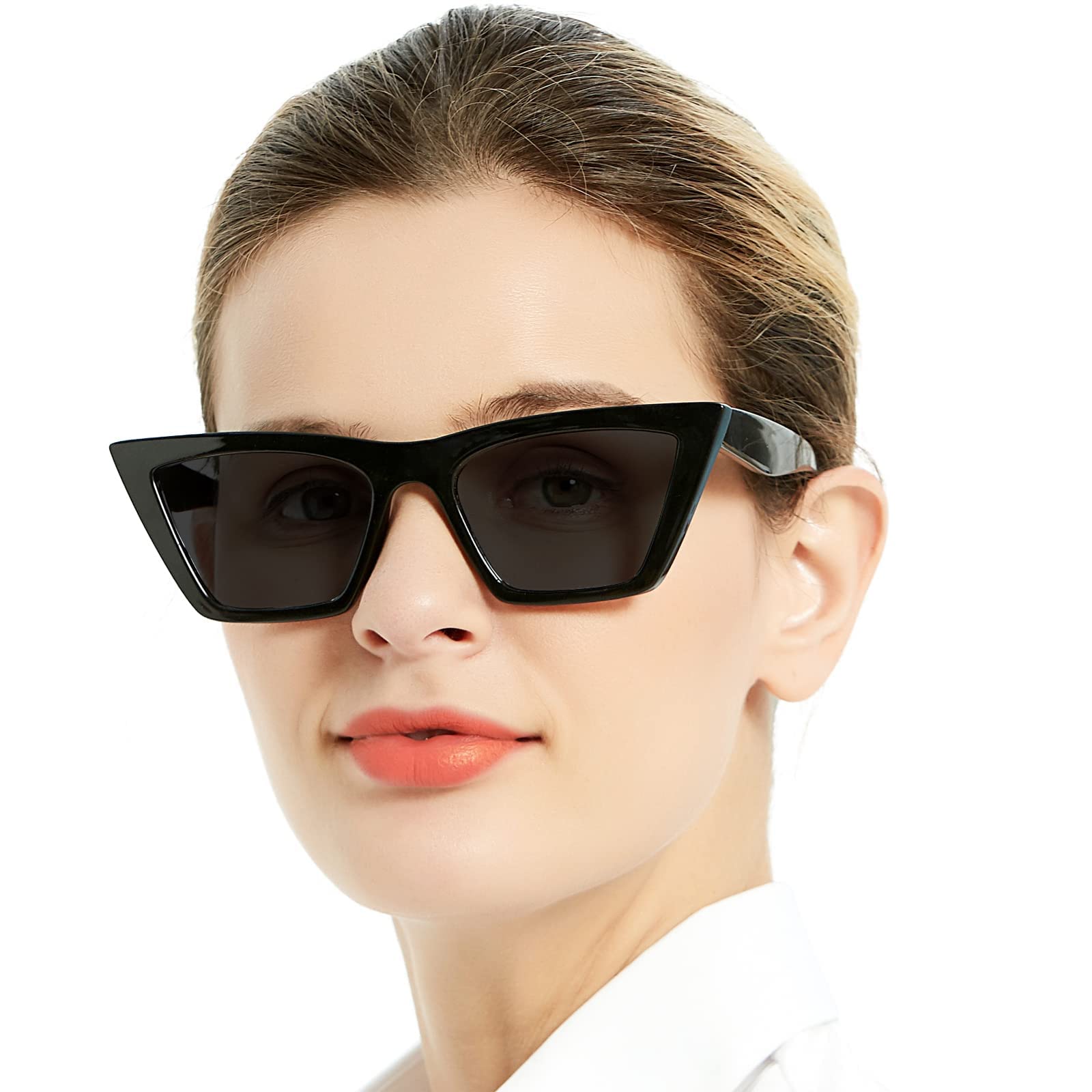 OCCI CHIARI Sun Reading Glasses 3.0 for Women Cateye Glasses Womens Sun Readers Large Frame Outdoor Glasses for Lady (Classic Black,300)
