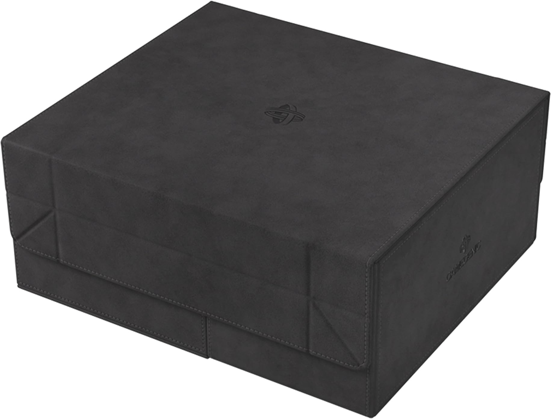 Gamegenic Game's Lair 600+ Convertible Deck Box - Double-Sleeved Card Storage, Holds up to 600 Cards, Premium Card Game Protector, Nexofyber Surface, Black Color, Made Image