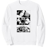 Attack on Titan Season 3 Stacked Scenes Black and White Sweatshirt